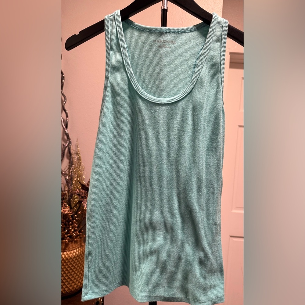Maurices Aquamarine Ribbed Tank Top